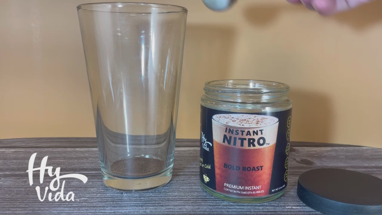 Load video: Instant Nitro Coffee - cascading bubbles